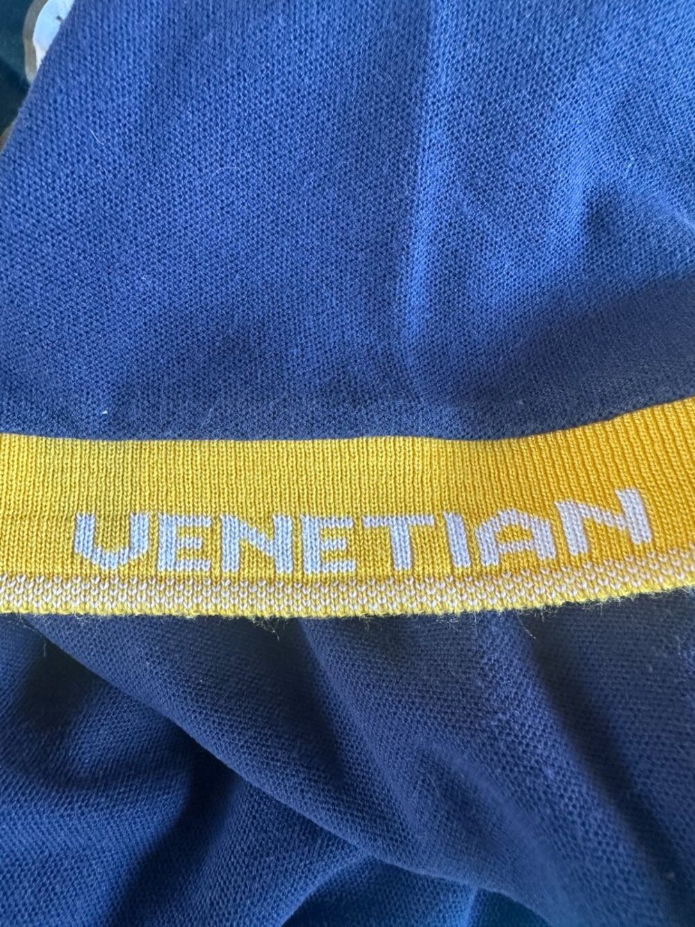 Vintage Venetian Hotel Las Vegas Men's Blue Yellow Polo Shirt Large Cotton - Picture 4 of 5
